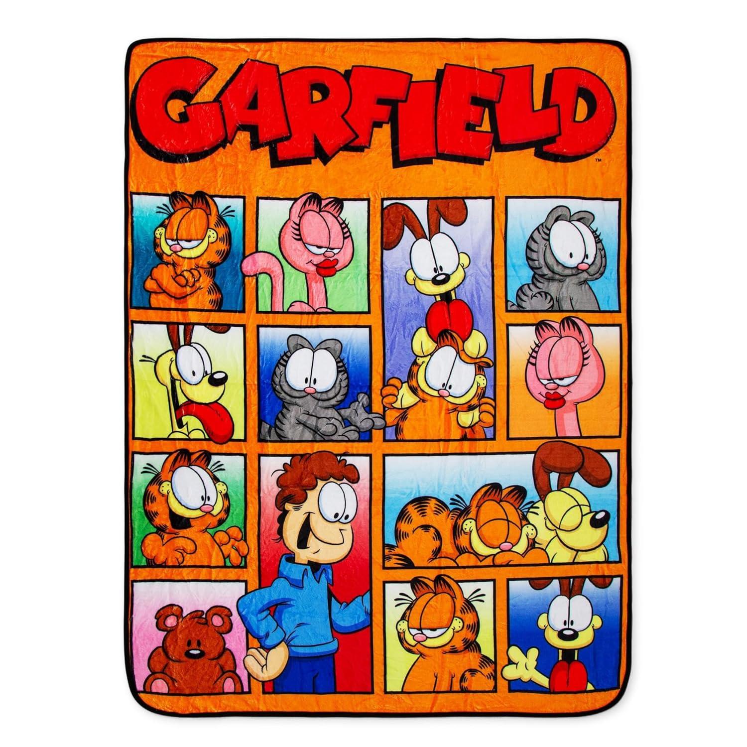 Surreal Entertainment Garfield and Friends Throw Blanket | 45 x 60 Inches