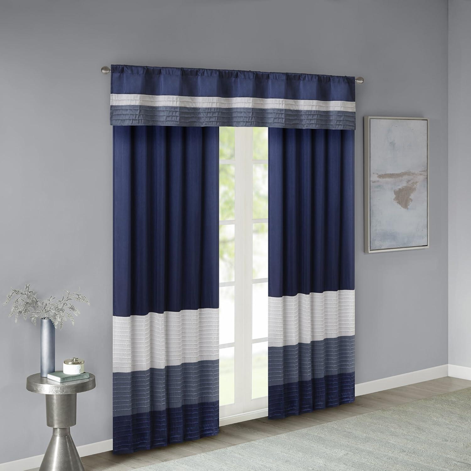 Madison Park Amherst Polyoni Pintuck Window Valance