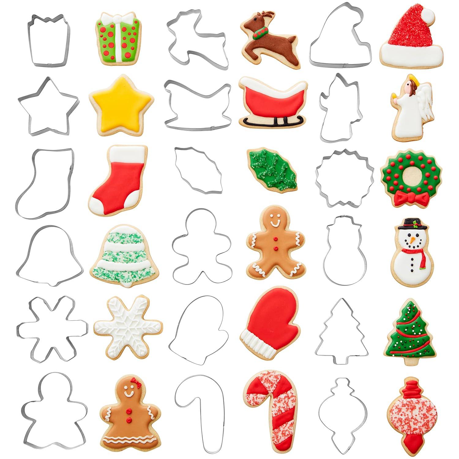 Wilton 18pc Cookie Cutter Bucket: Tinplate, Hand Wash, Gray, 5.6" Height, 5.7" Width, 5.5" Depth, 0.64 lbs