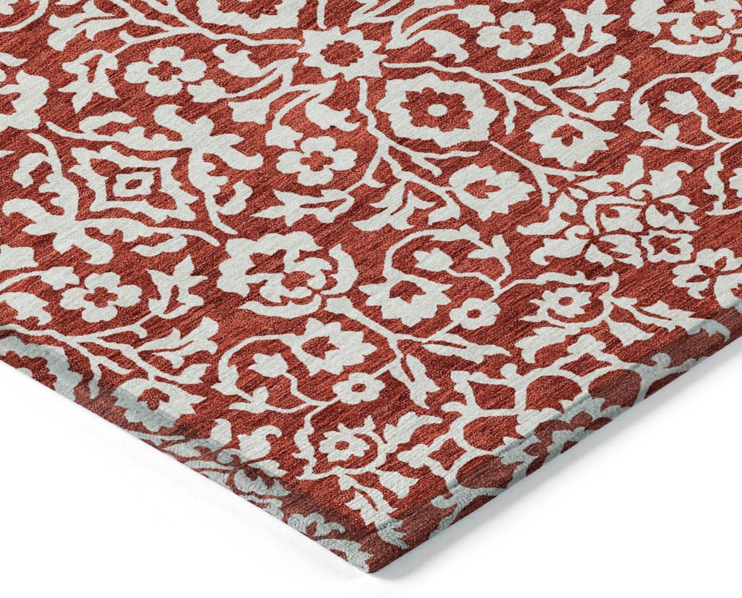 Chantille Red and White Floral 8' x 10' Indoor/Outdoor Rug