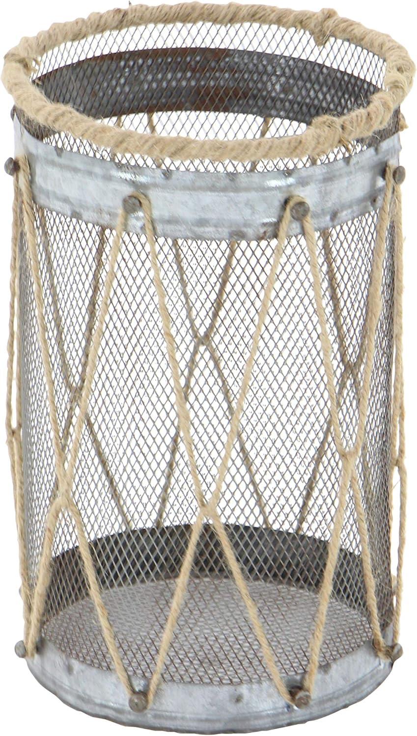 Elegant Silver Metal Hanging Hurricane Candle Lantern Trio