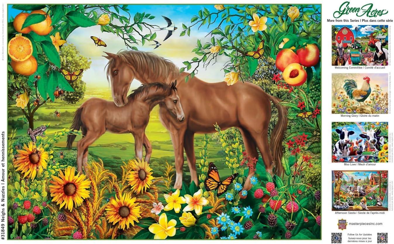 MasterPieces Inc Neighs & Nuzzles 300 Piece Large EZ Grip Jigsaw Puzzle