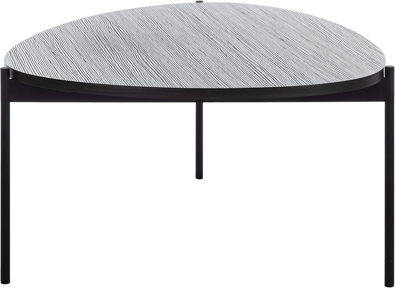 Sven Coffee Table - Dark Grey Oak/Black - Safavieh