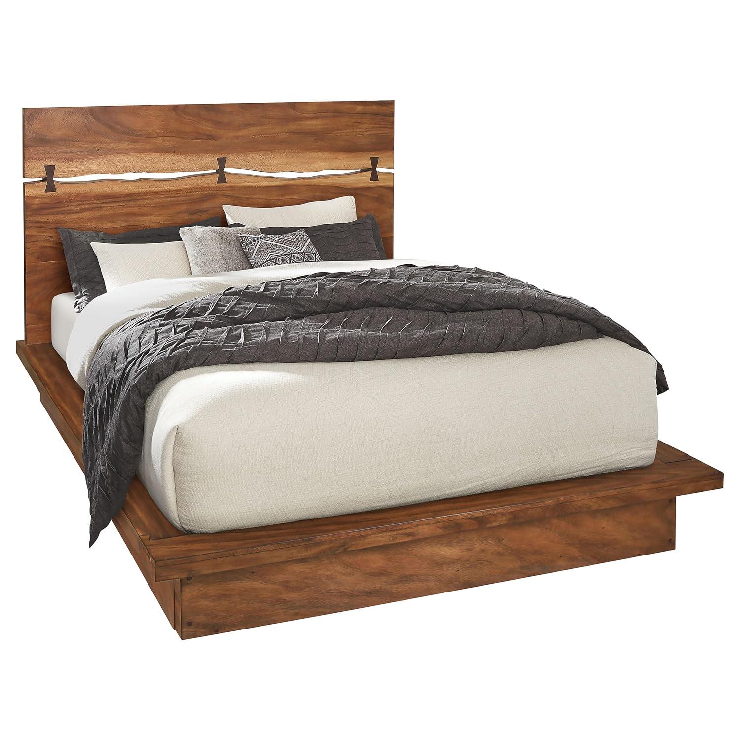 Winslow California King Bed Smokey Walnut and Coffee Bean