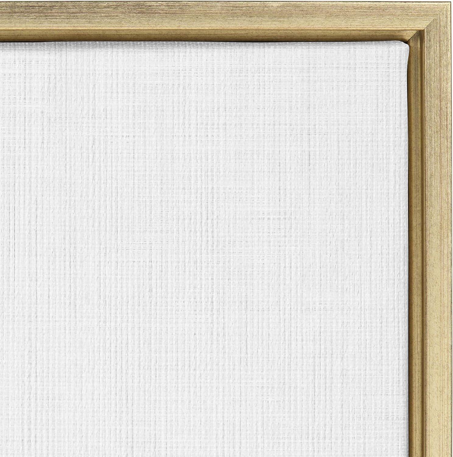 23" x 33" Sylvie Baby Goat Framed Canvas by Simon Te Tai Gold - Kate & Laurel All Things Decor: Modern Style, Plastic Frame