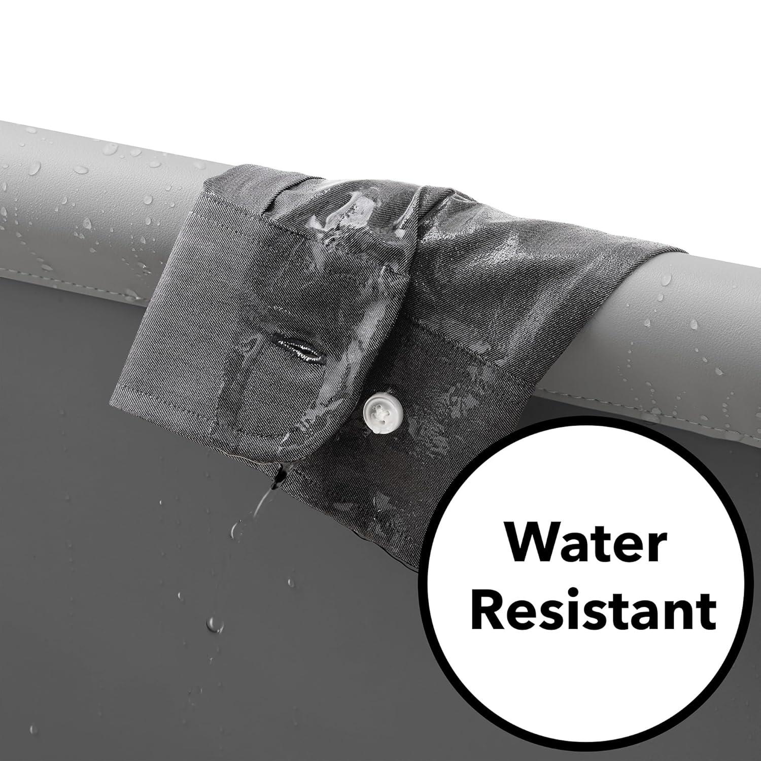 Dryser Round Commercial Heavy-Duty Rolling Laundry Hamper, Steel Frame Cart on Wheels with Removable Canvas Bin for Hotel or Home - Gray