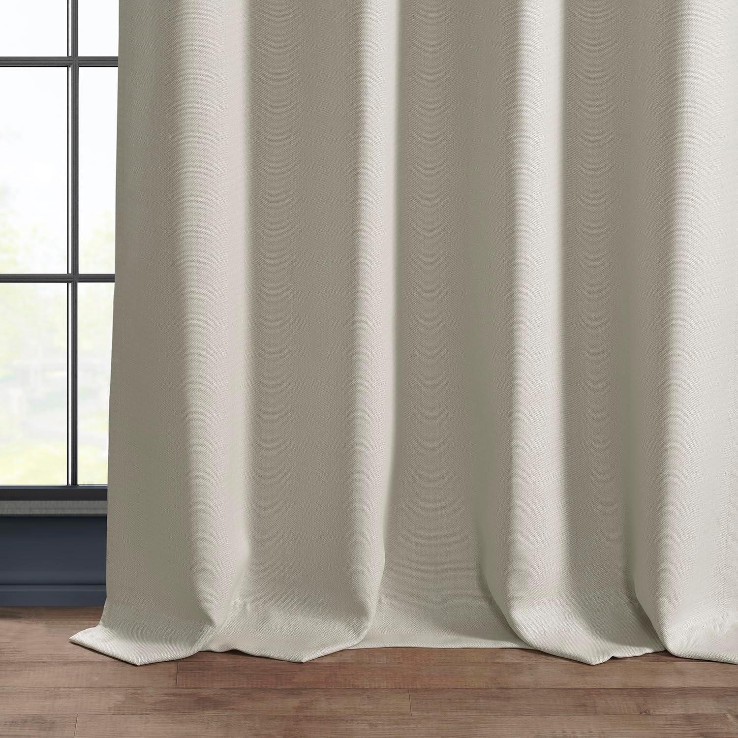 HPD Half Price Drapes Birch Grommet Faux Linen Room Darkening Curtains for Bedroom & Living Room Curtains (1 Panel), Door & Window Curtains 84 inches long, Grommet Curtains & drapes, 50W X 84L