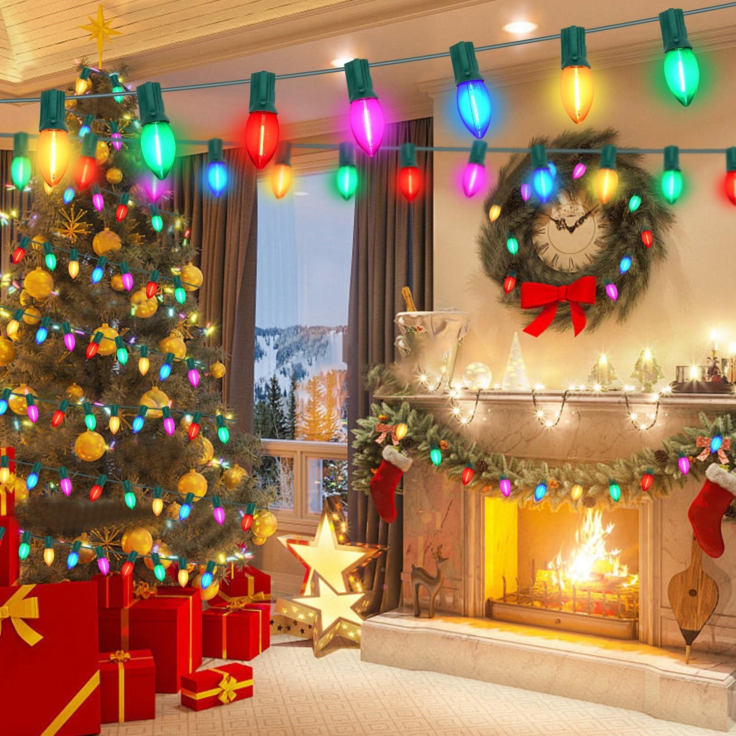 Celebrations Outdoor Light Set 25 Lights Multi-Colored Ceramic Ul Listed