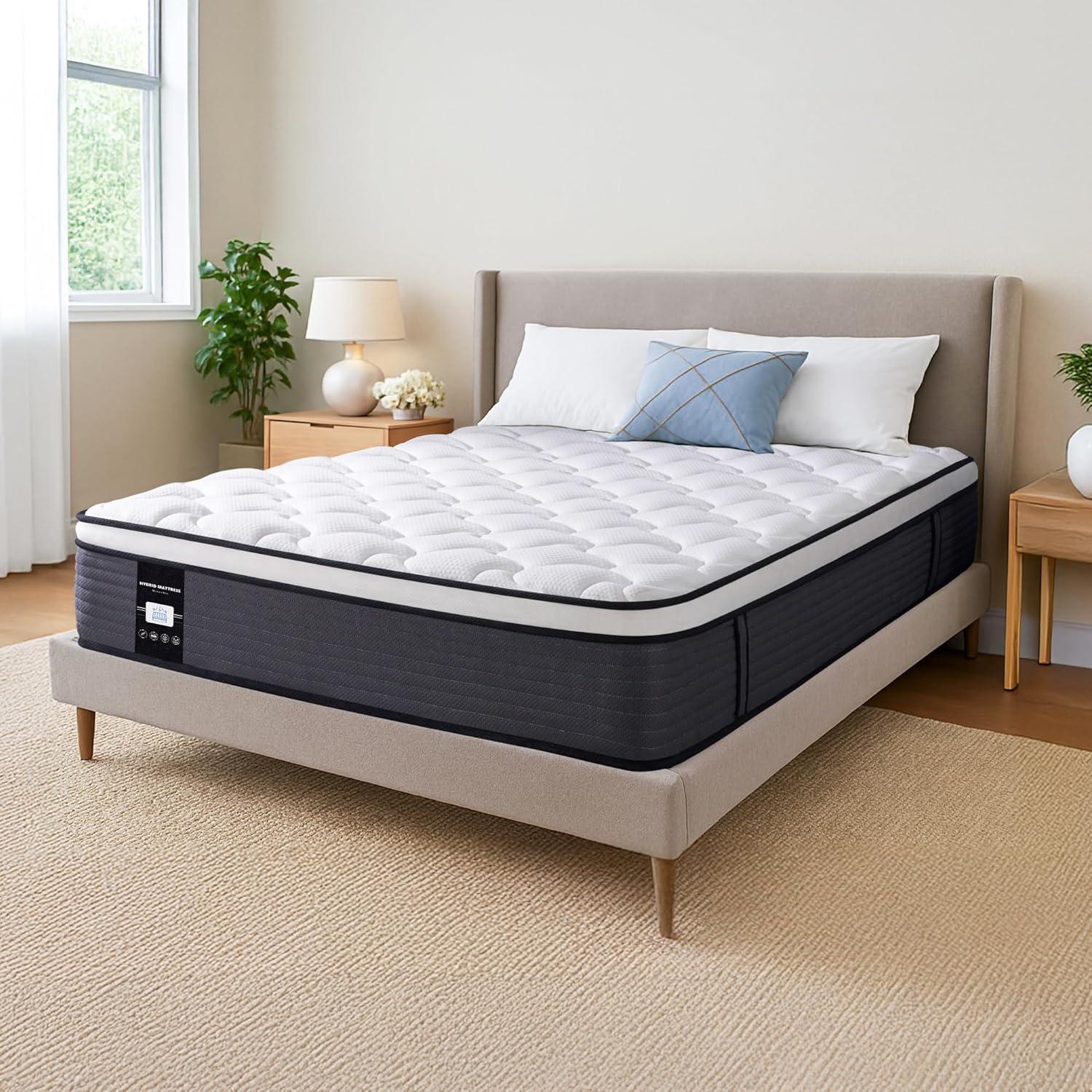 Alwyn Home 12'' Medium Gel Memory Foam Hybrid Mattress in a Box, OEKO-TEX® Certified