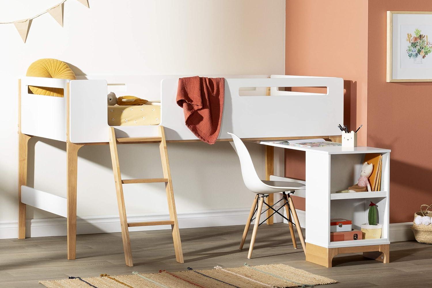 South Shore Bebble Twin Loft Bed with Built-in-Desk by South Shore