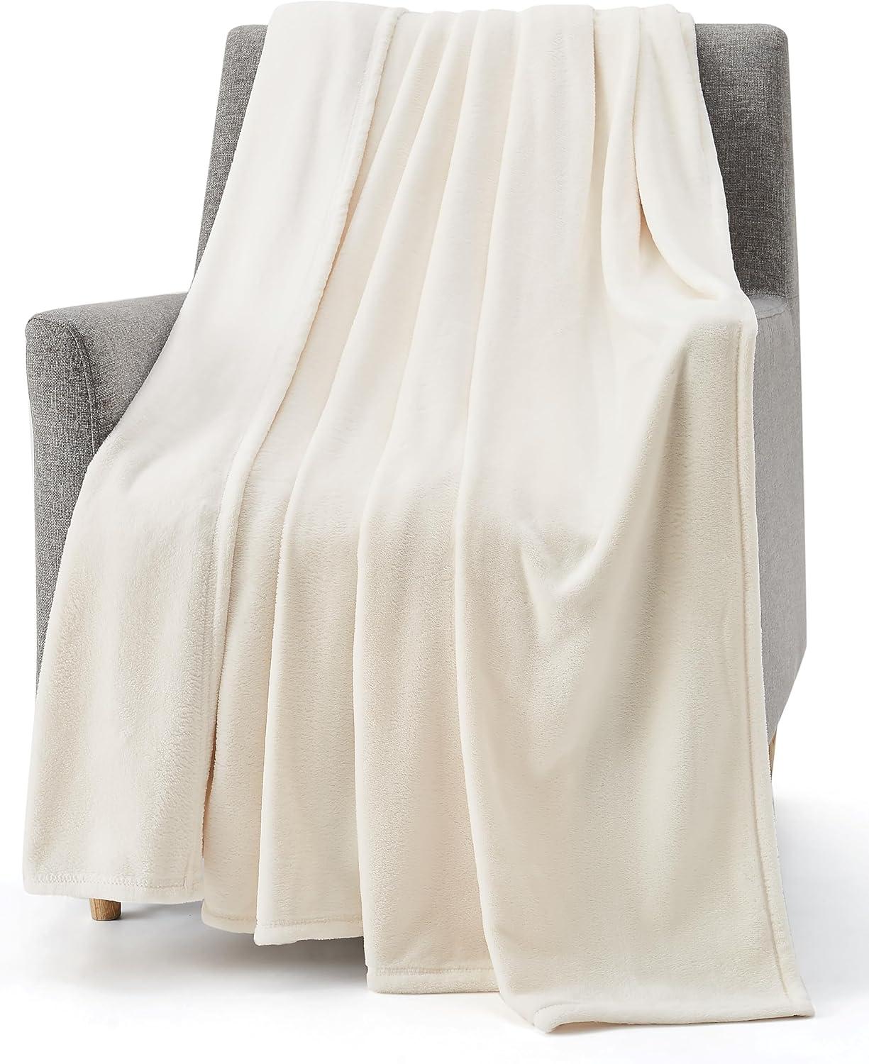 Full Ivory Fleece Single Layered Kids Blanket