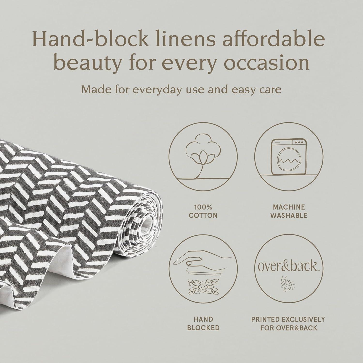 over&back Hand-Blocked Table Runner