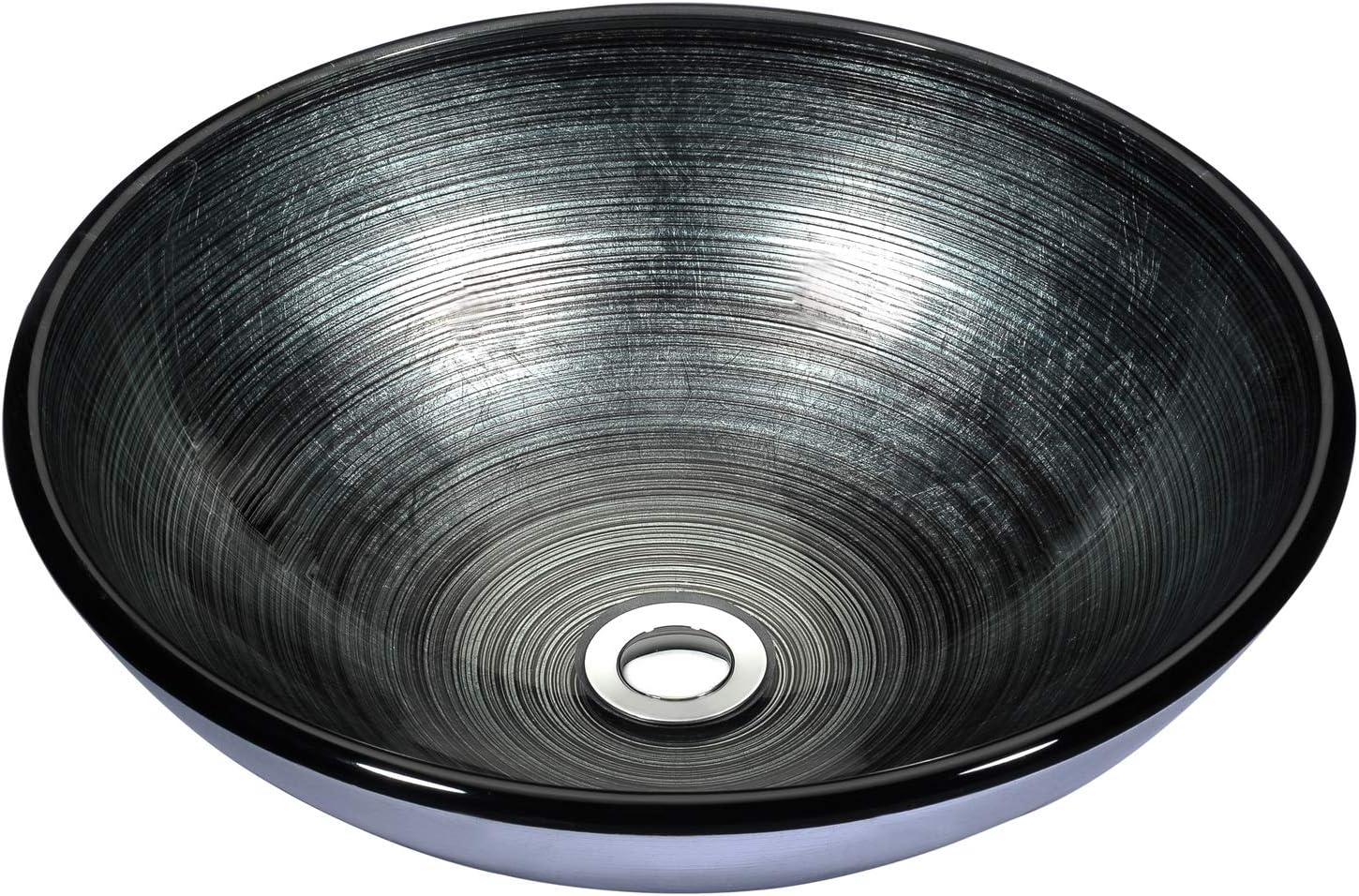 Stellar Series 16.5'' Precious Storm Glass Vessel Sink