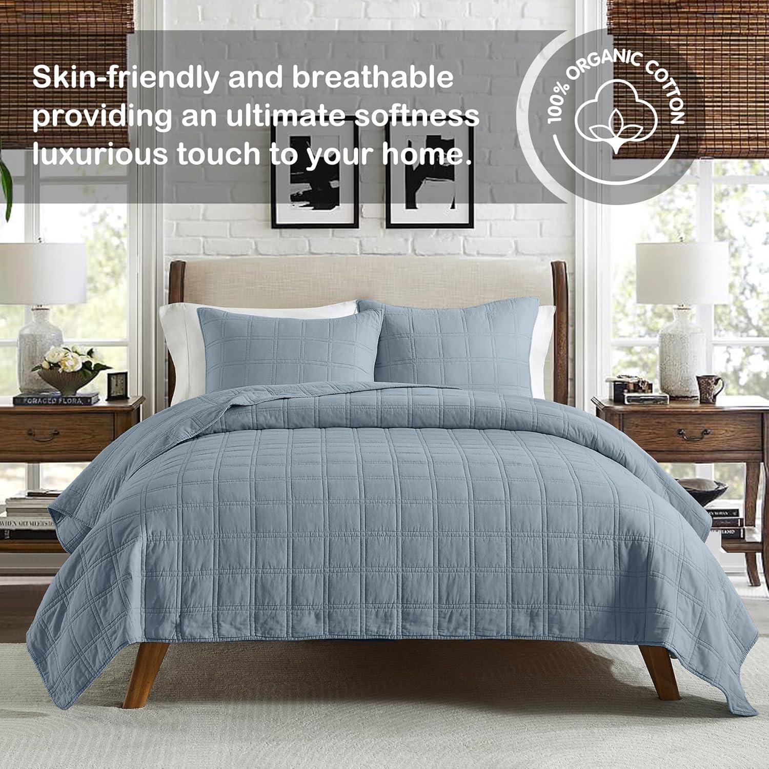 HORIMOTE HOME Quilt Set Queen Size Yellow, Classic Geometric Diamond Stitched Pattern, Ultra Soft Lightweight Bedding Set Bedspread Coverlet for All Season 3 Pieces (1 Quilt and 2 Pillow Shams)