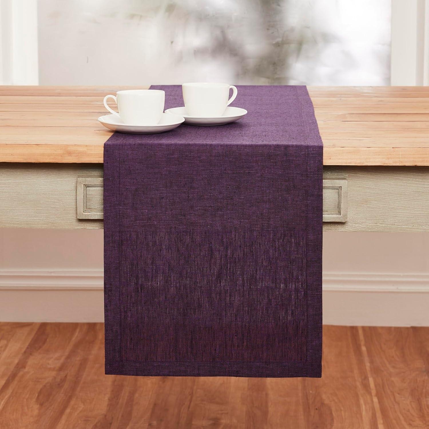 Solino Home 100% Pure Linen Table Runner - Athena