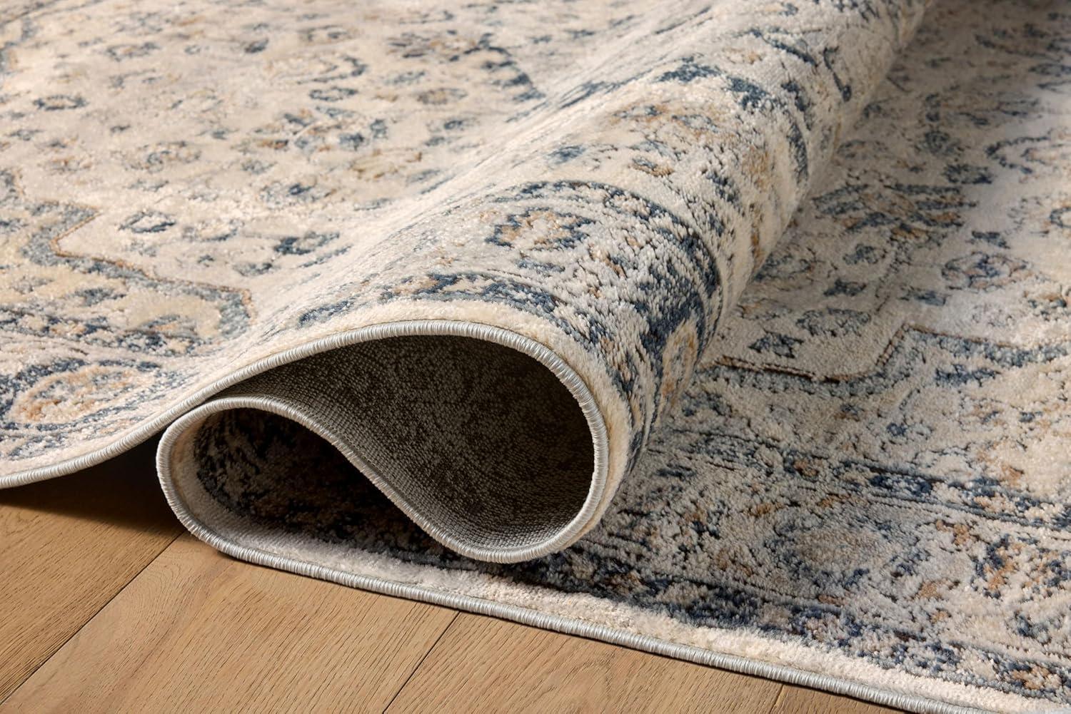 Teagan Natural and Light Grey Rectangular Synthetic Area Rug