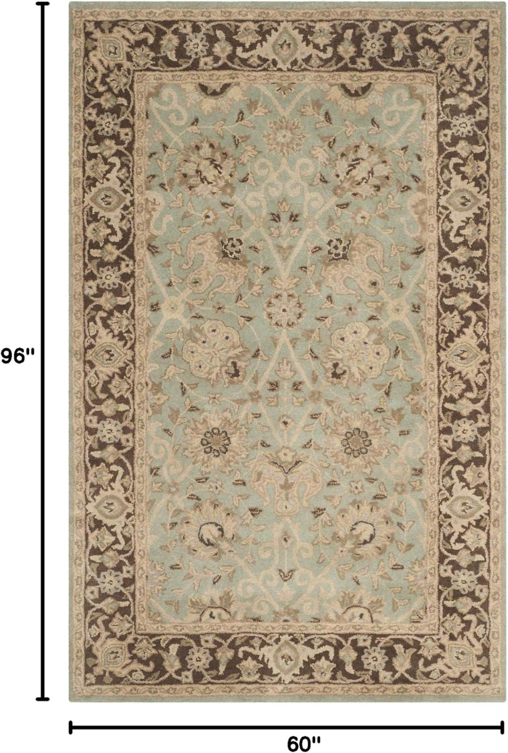 Antiquity AT21 Hand Tufted Indoor Area Rug - Green/Brown - 5'x8' - Safavieh