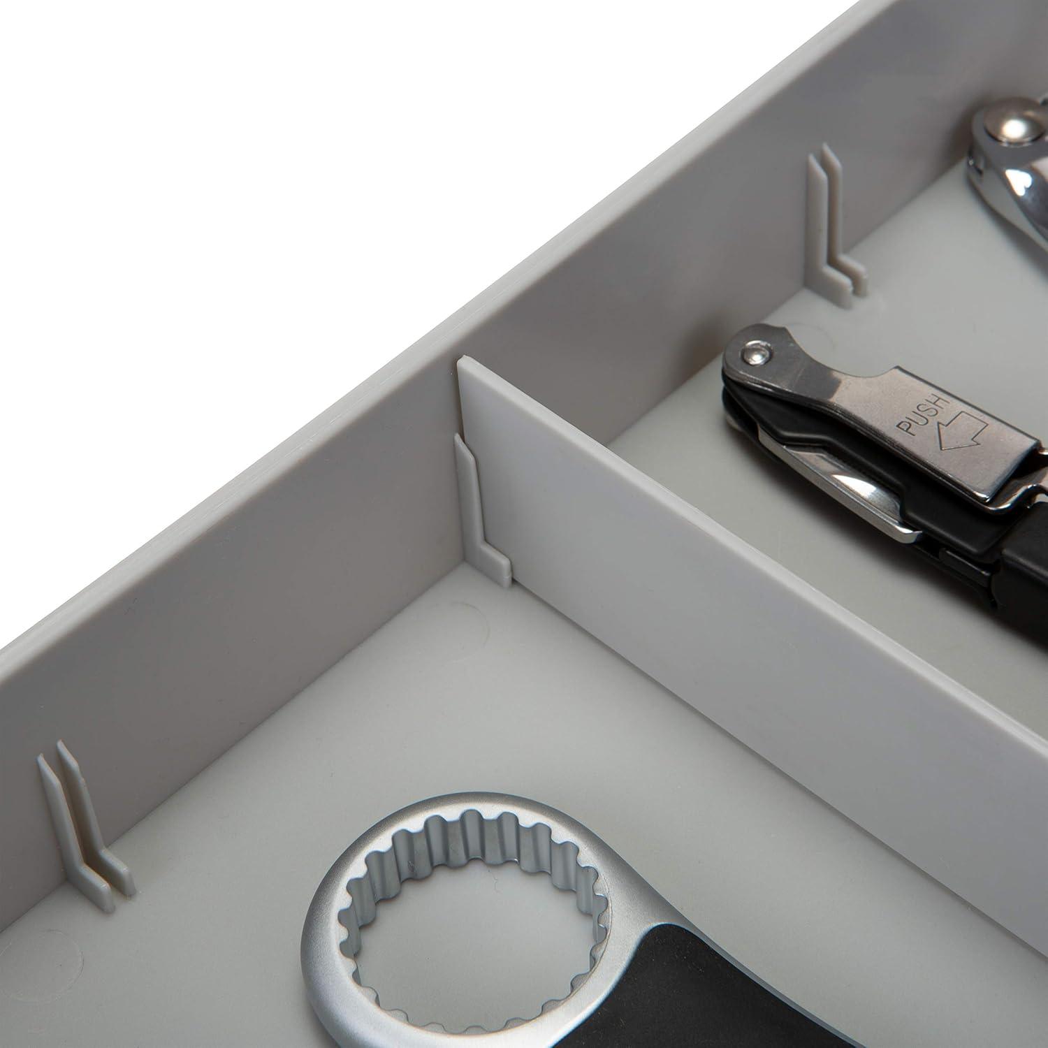 Kitchen Details Adjustable Drawer Organizer in Grey
