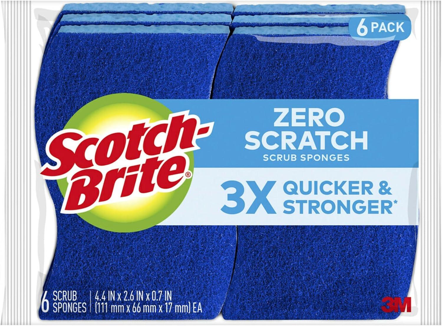 Scotch-Brite Zero-Scratch Scrub Sponges - 6ct