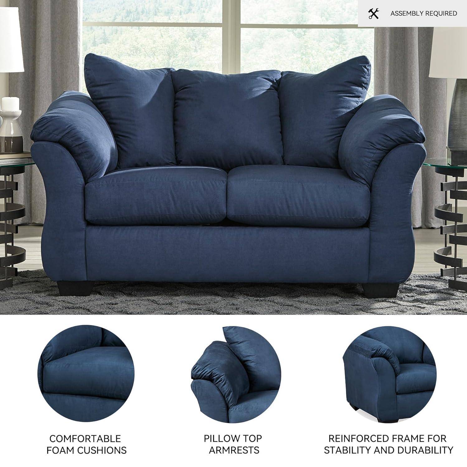 Signature Design by Ashley Darcy Loveseat in Blue