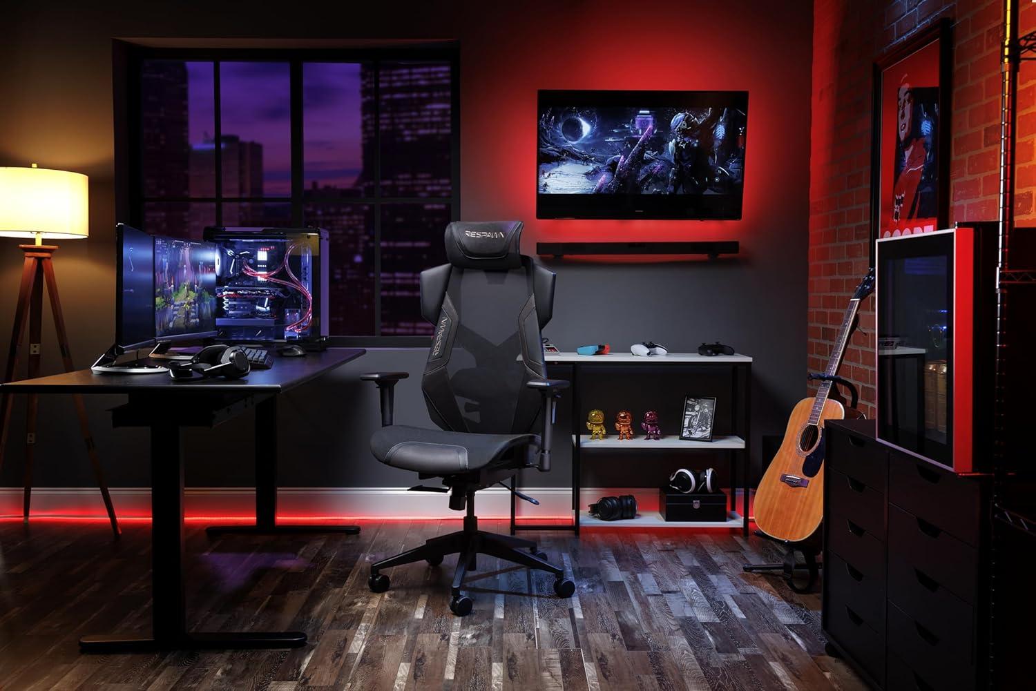Respawn RESPAWN FLEXX Mesh Gaming Chair With Lumbar Support, Ergonomic Gaming Chair with Recline/Tilt Tension Controls, Adjustable Arms, 300lb Max Weight With Wheels for Computer/Desk/Office