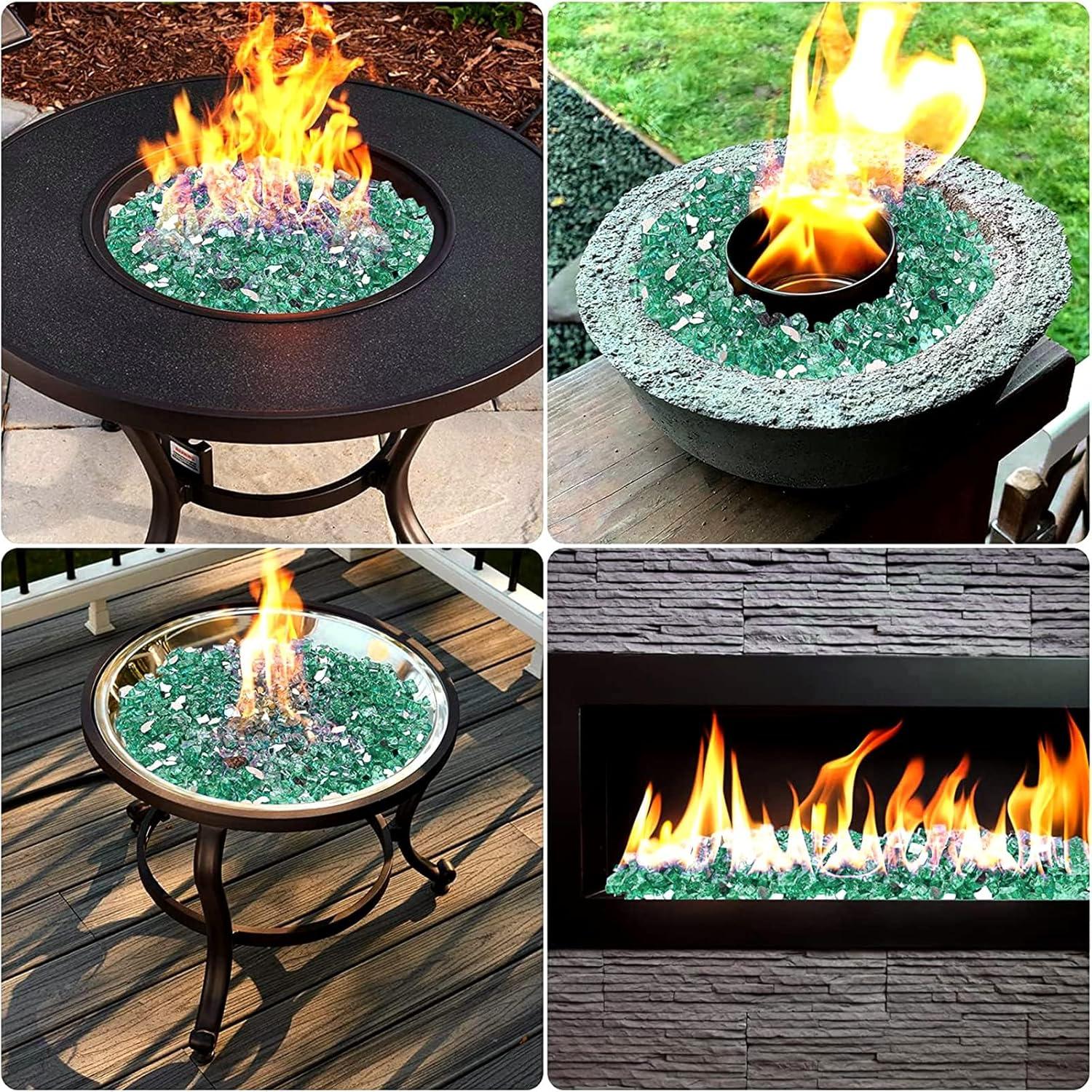 Evergreen Reflective Tempered Fire Pit Glass, 10 lbs