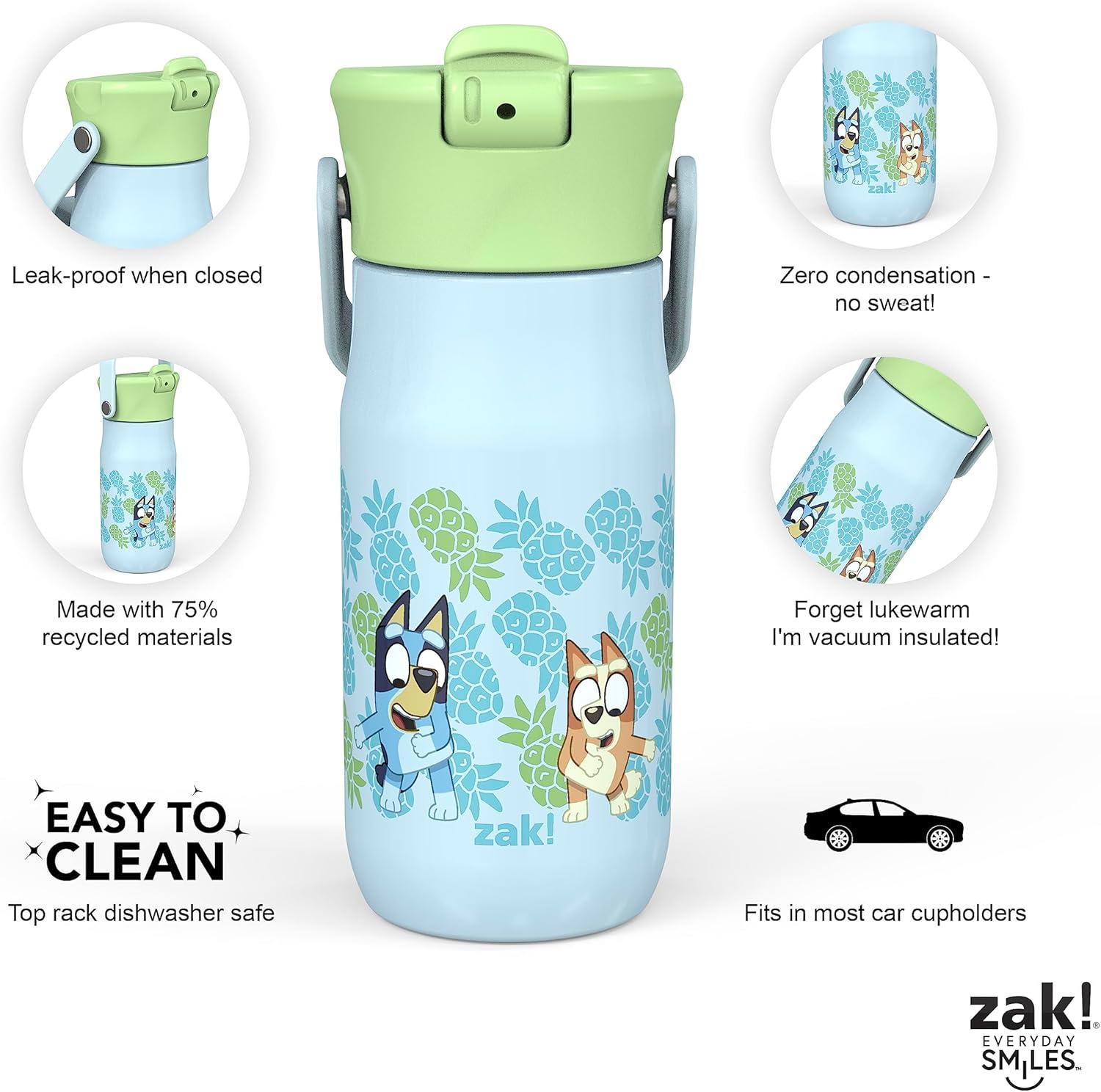 Zak Designs Bluey Encore 14oz Stainless Steel Double Wall Vacuum Harmony Bottle