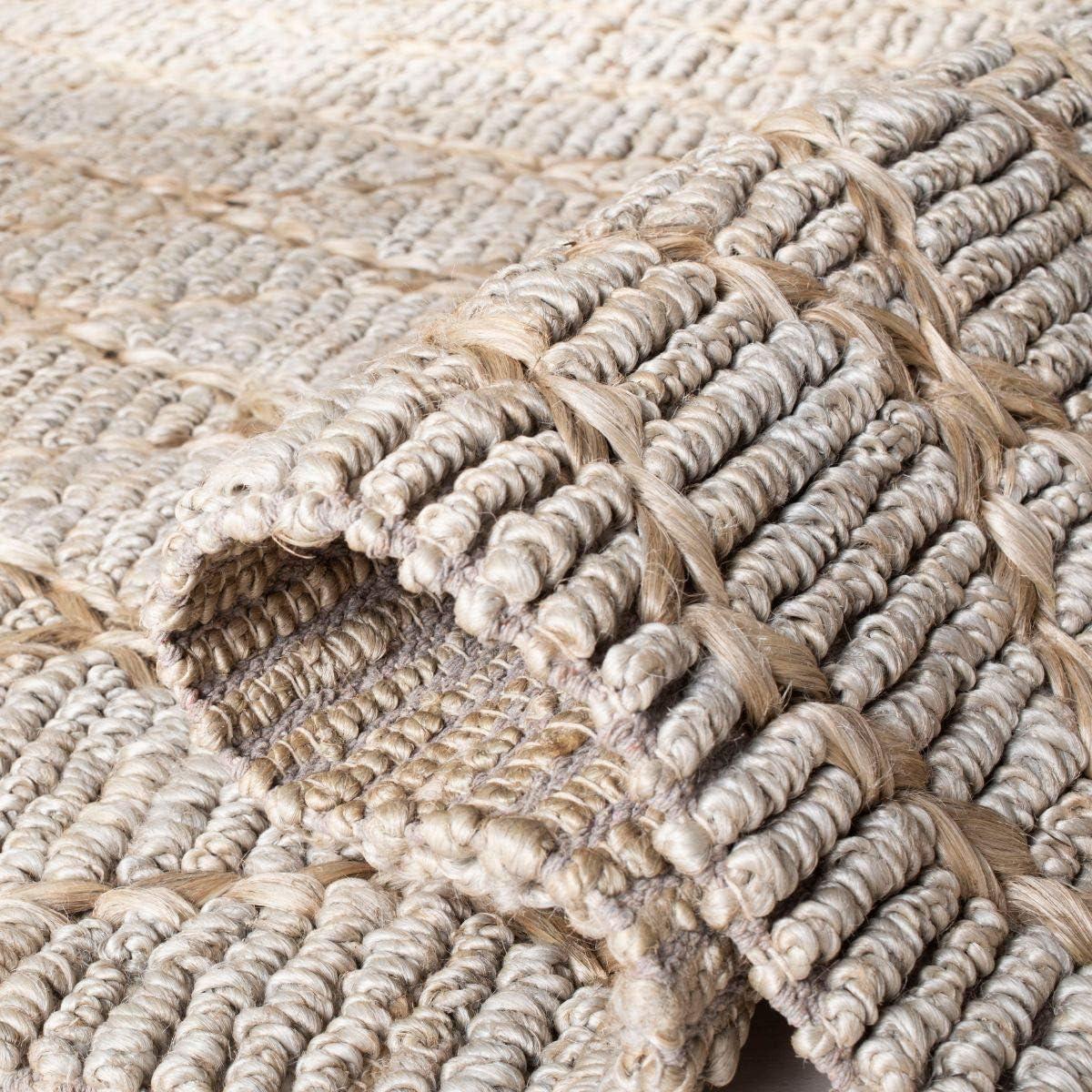 Natural Fiber NF951 Hand Loomed Indoor Area Rug - Silver - 6'x9' - Safavieh