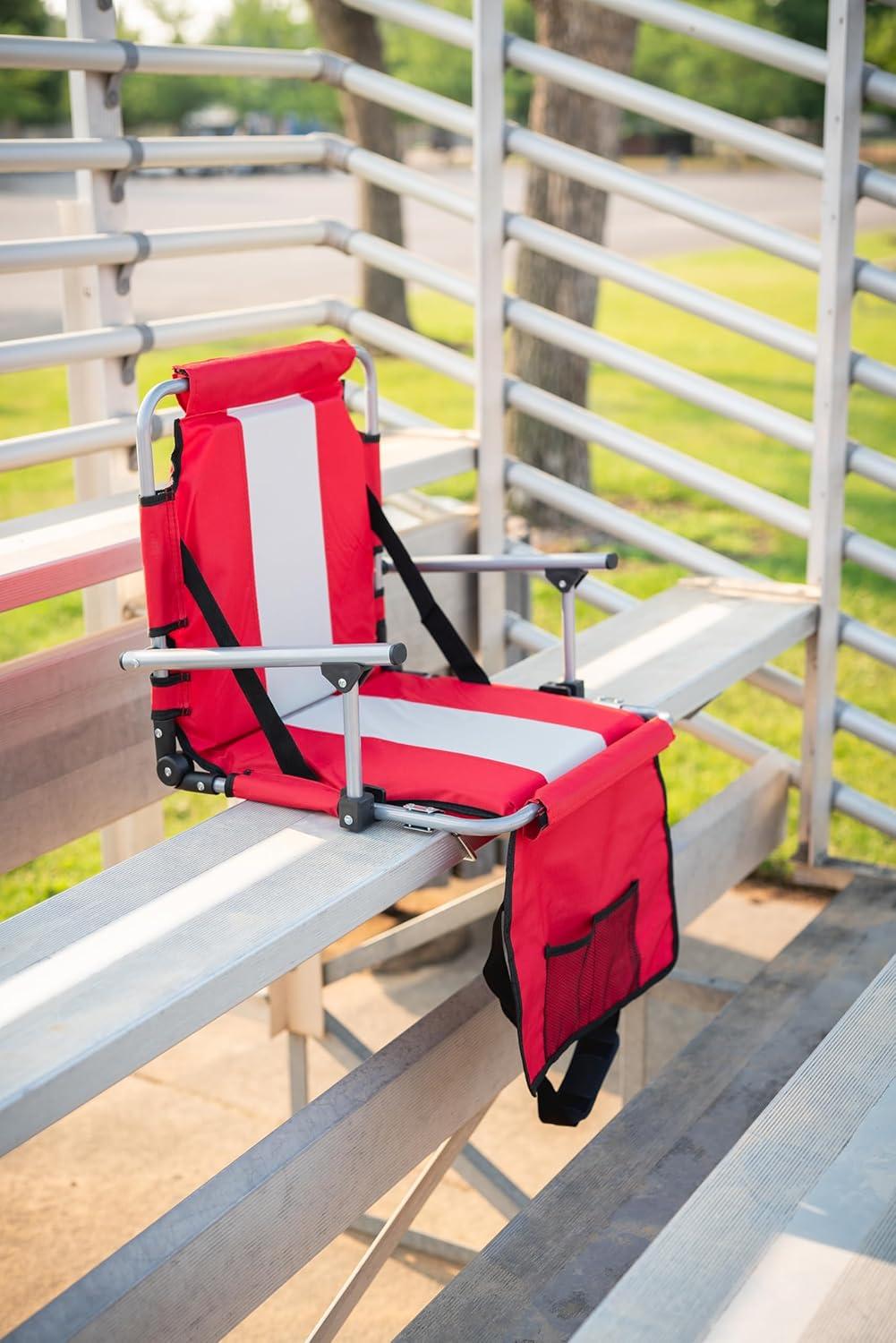 Stansport Tubular Frame Folding Stadium Seat with Arms