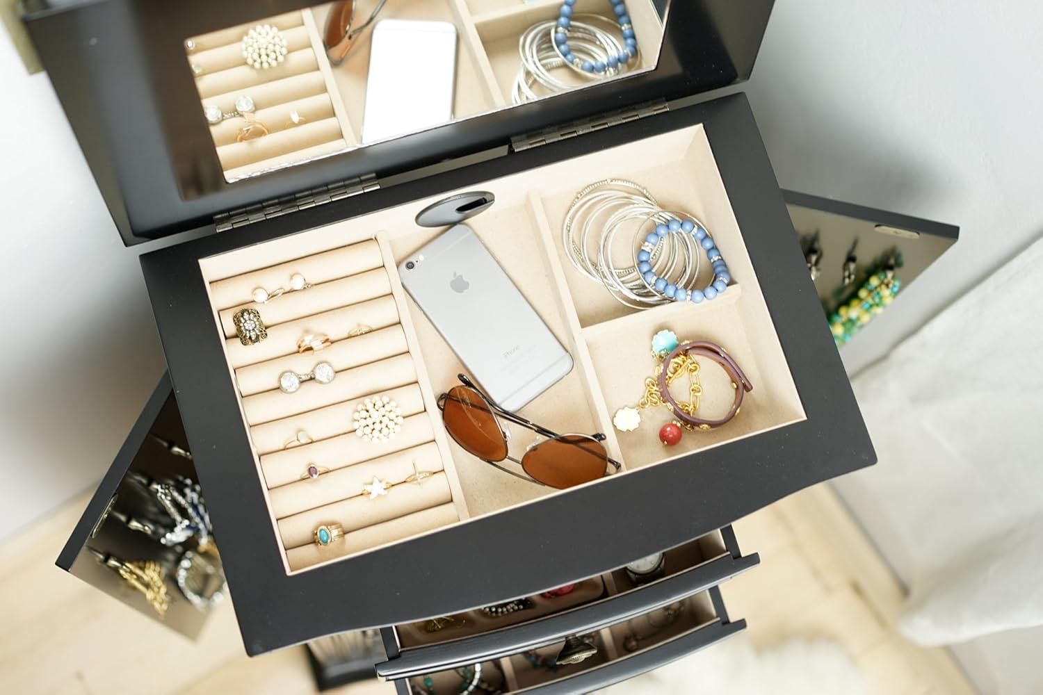 Hives & Honey Landry Black Jewelry Storage Armoire