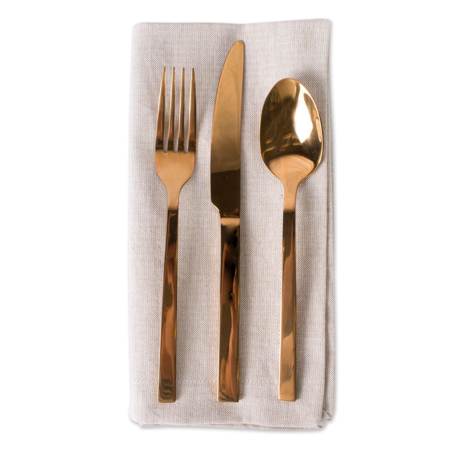 Design Imports Chambray Napkin Set 6 Piece, Natural, 20X20"