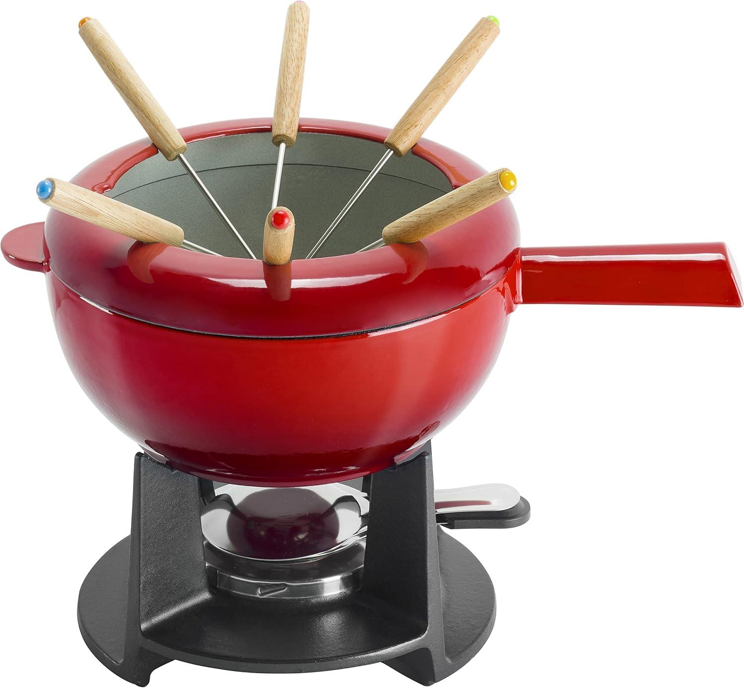 ZWILLING 8-in Fondue Pot Set with 6 Forks, For Chocolate, Caramel, Cheese, Sauces and More