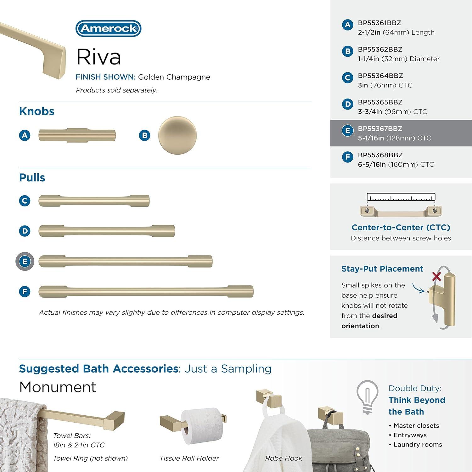 Riva 5 1/16" Center to Center Bar Pull