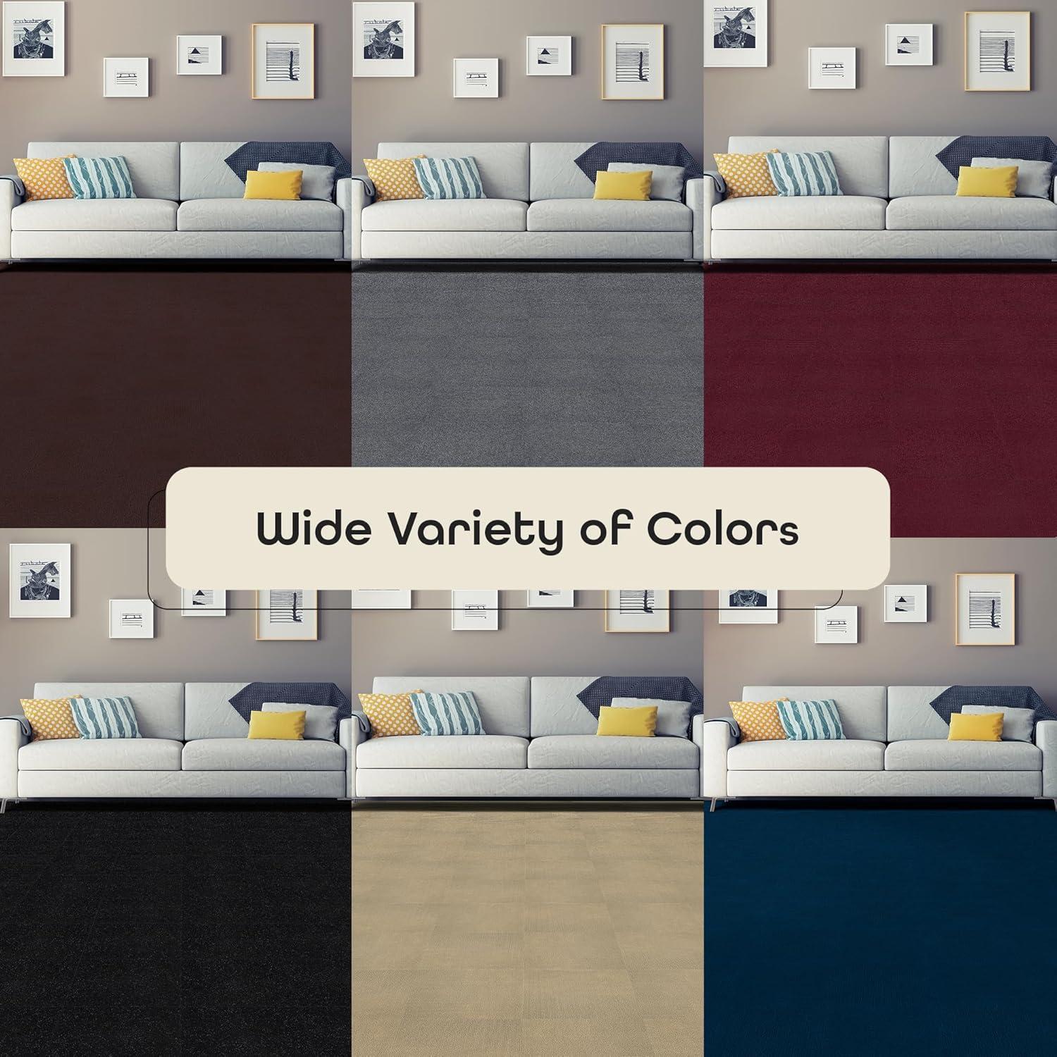 Achim Importing Co Nexus 12'' W x 12'' L Level Loop Adhesive, Peel & Stick Polyester Carpet Tile