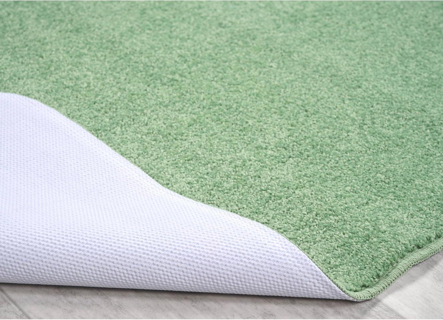 Garland Rug Gramercy Washable Bath Rug Set, 2-Piece (20"x34" & Contour Rug) Deep Fern