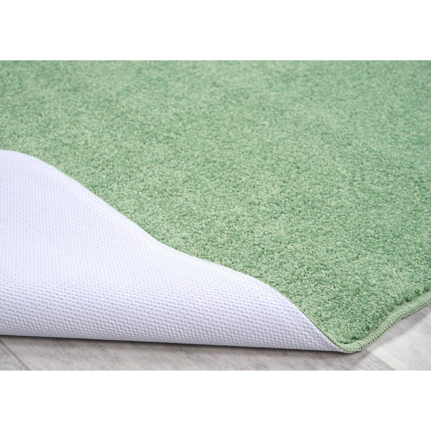 Garland Rug Gramercy Washable Bath Rug Set, 2-Piece (20"x34" & Contour Rug) Deep Fern