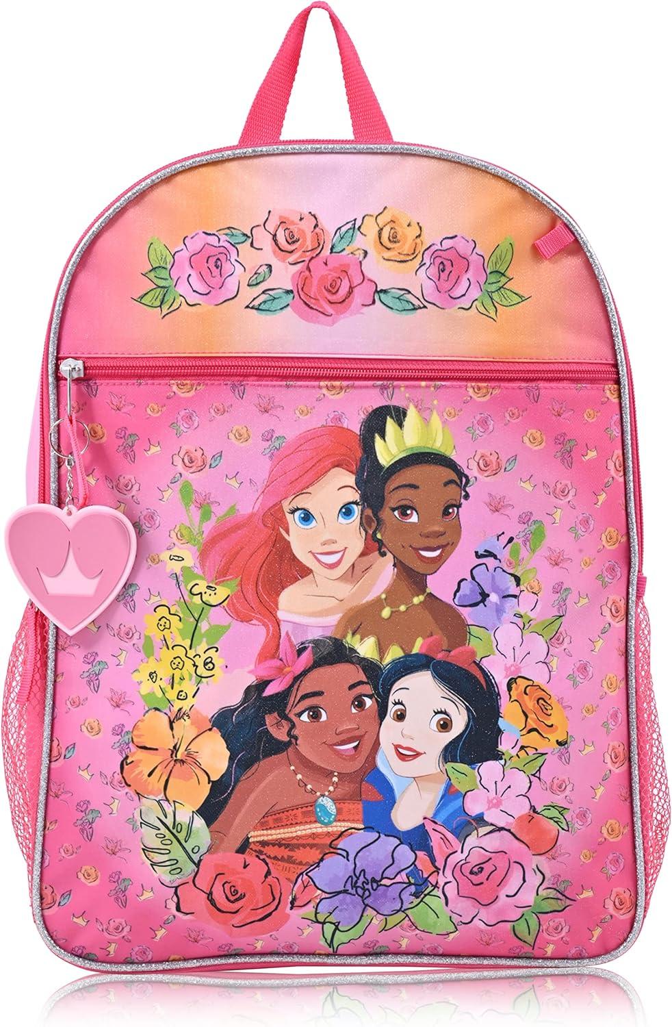 Disney Girls Princesses School Backpacks For Kids, Princess 6-piece