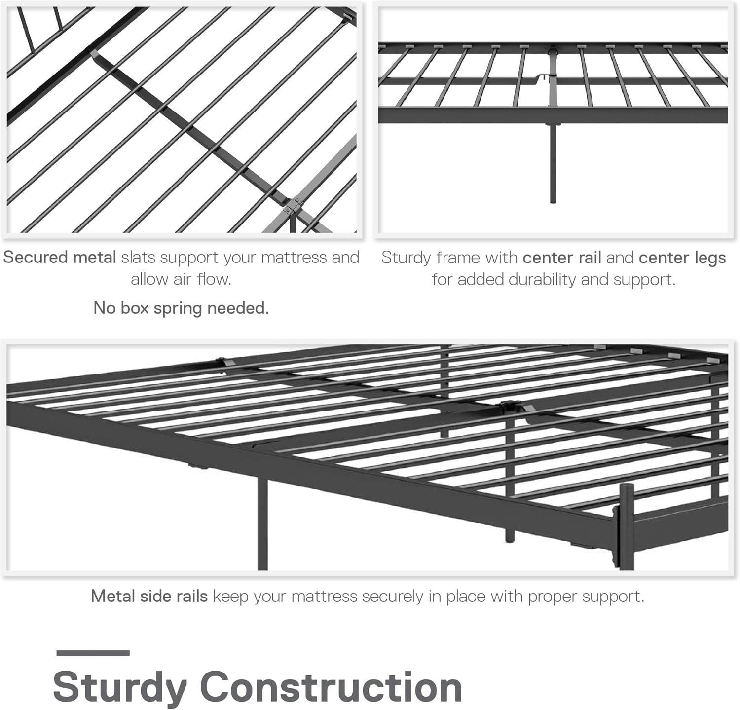 RealRooms Ares Adjustable Height Metal Bed