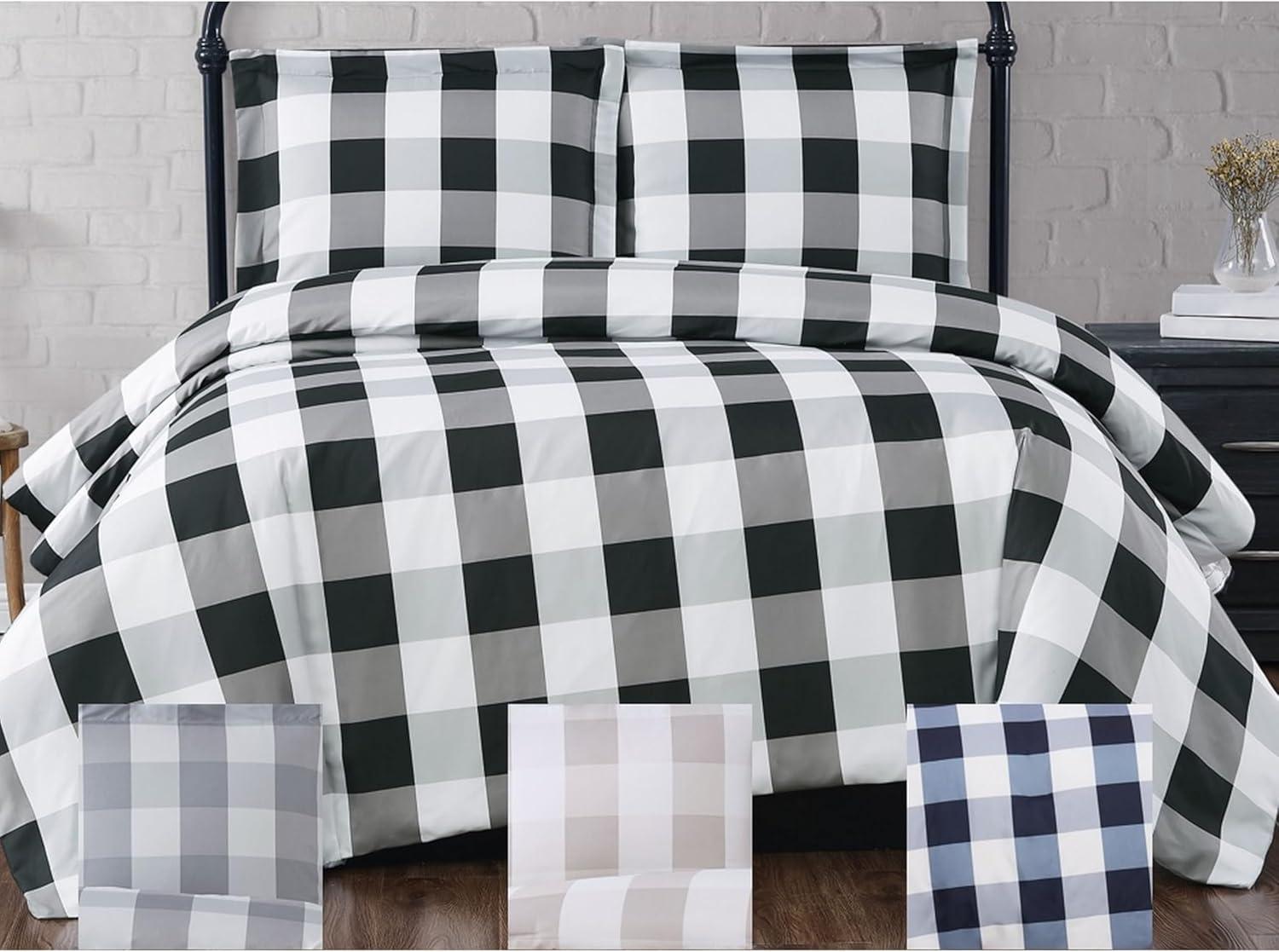 Truly Soft Buffalo Plaid Farmhouse / Country Plaid Quilt Set