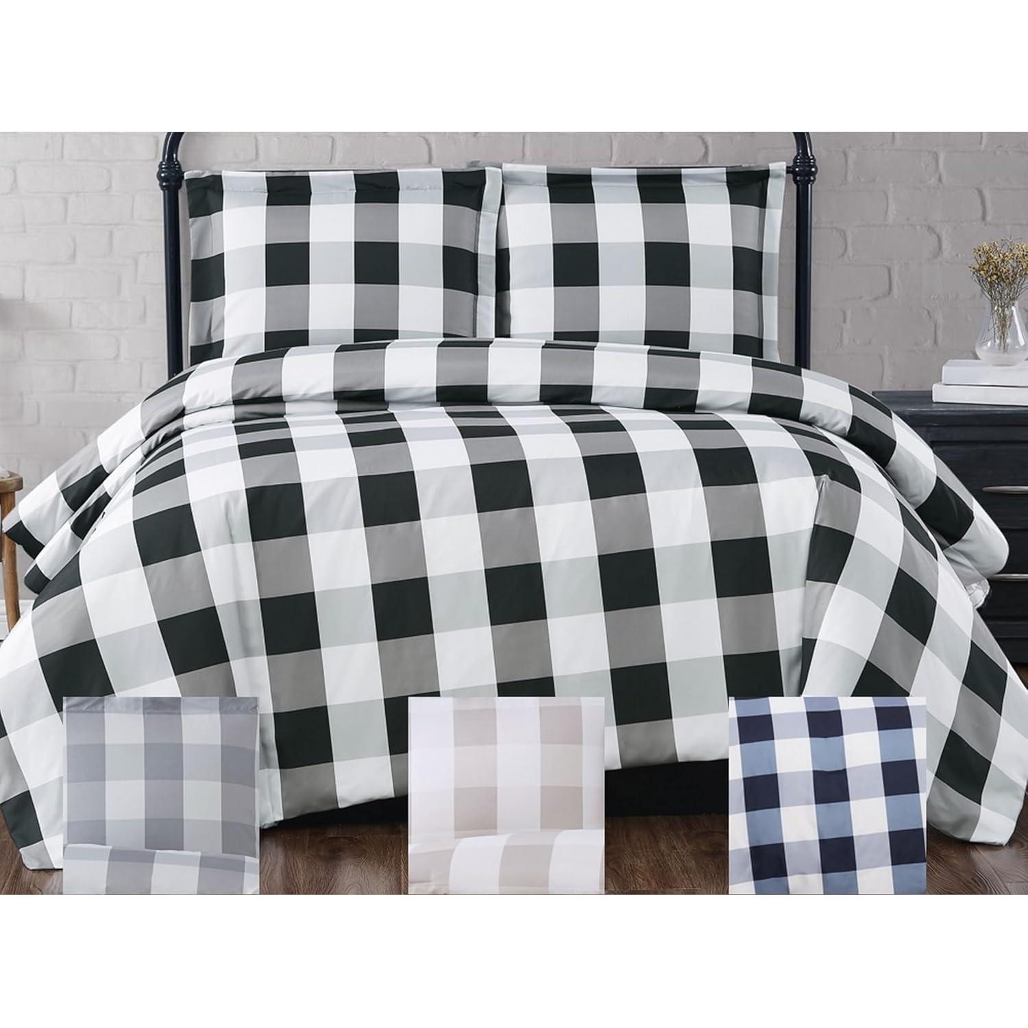 Truly Soft Buffalo Plaid Farmhouse / Country Plaid Quilt Set