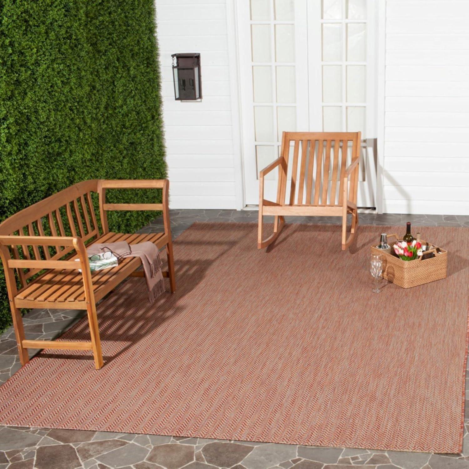 Courtyard CY8022 Power Loomed Indoor and Outdoor Accent Rug - Aqua/Grey - 2'x3'7" - Safavieh