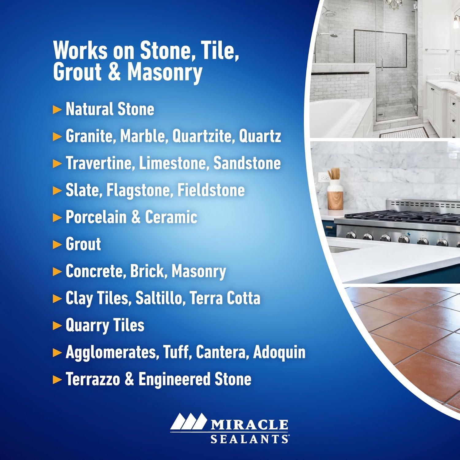 Clear 1 Quart Water-Based Penetrating Sealer for Stone and Tile