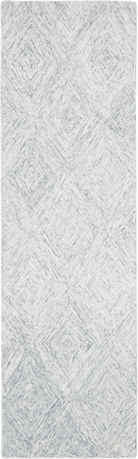 Abstract ABT767 Hand Tufted Runner Rug - Silver - 2'3" X 8' - Safavieh.