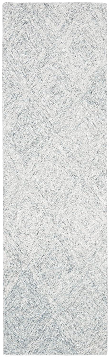 Abstract ABT767 Hand Tufted Runner Rug - Silver - 2'3" X 8' - Safavieh.