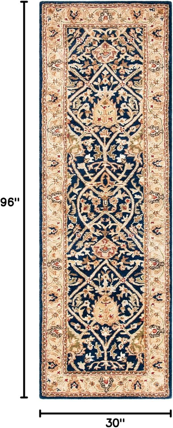 Persian Legend PL819 Hand Tufted Indoor Runner Rug - 2'6"x8' - Blue/Gold - Safavieh