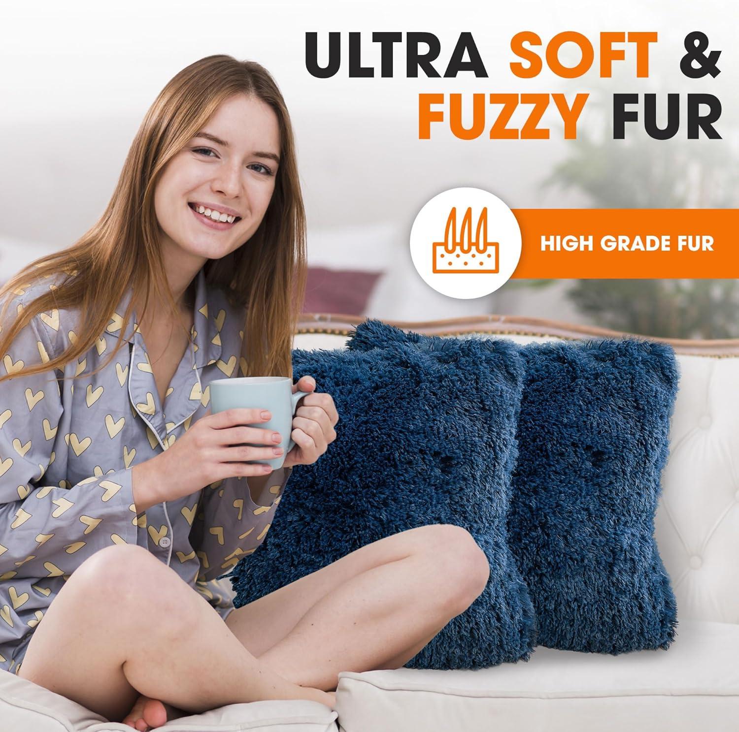 Faux Fur Throw Pillow