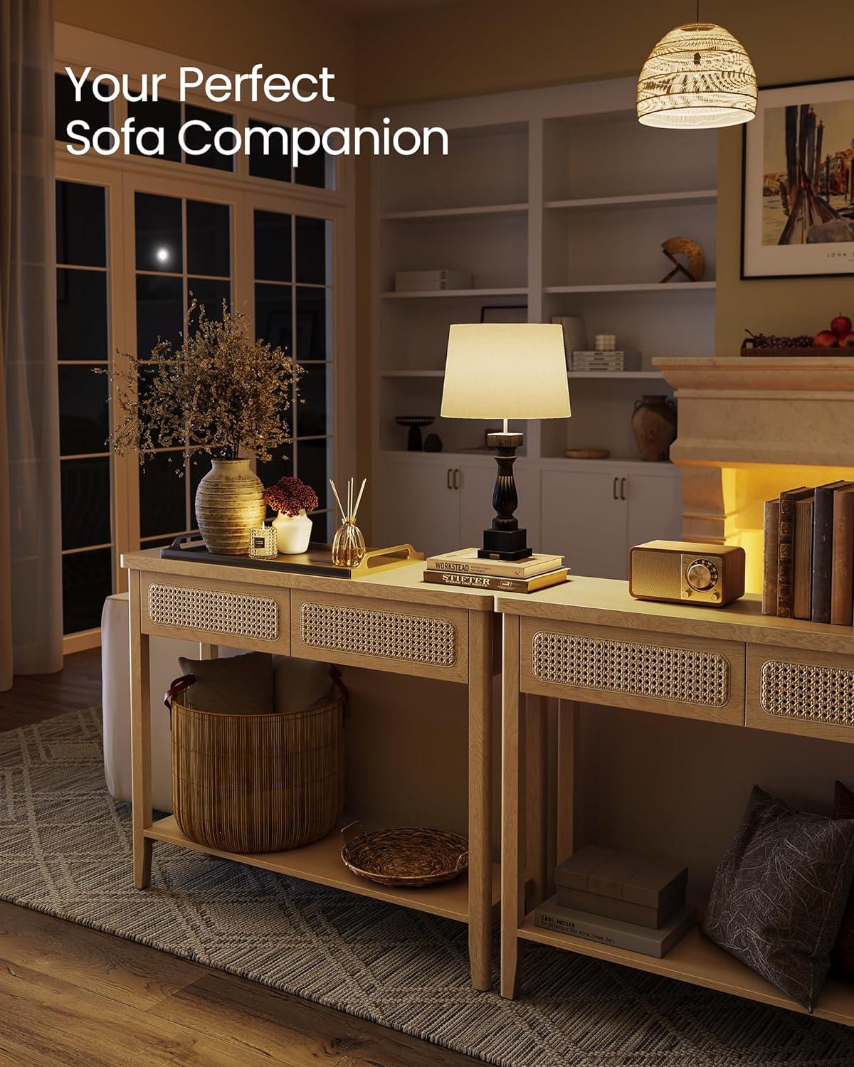 VASAGLE Console Table, Beige ULNT016Y57