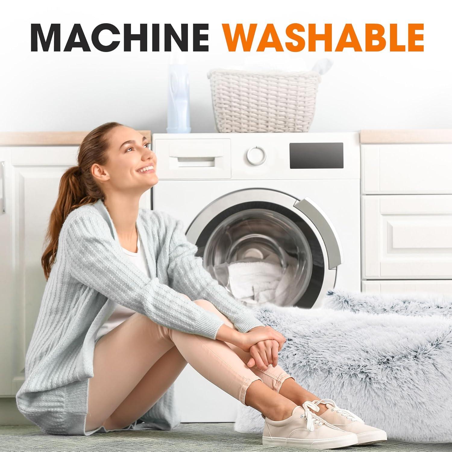 Cheer Collection Cheer Collection Shaggy Hair Decorative Throw Pillows (Set of 2)