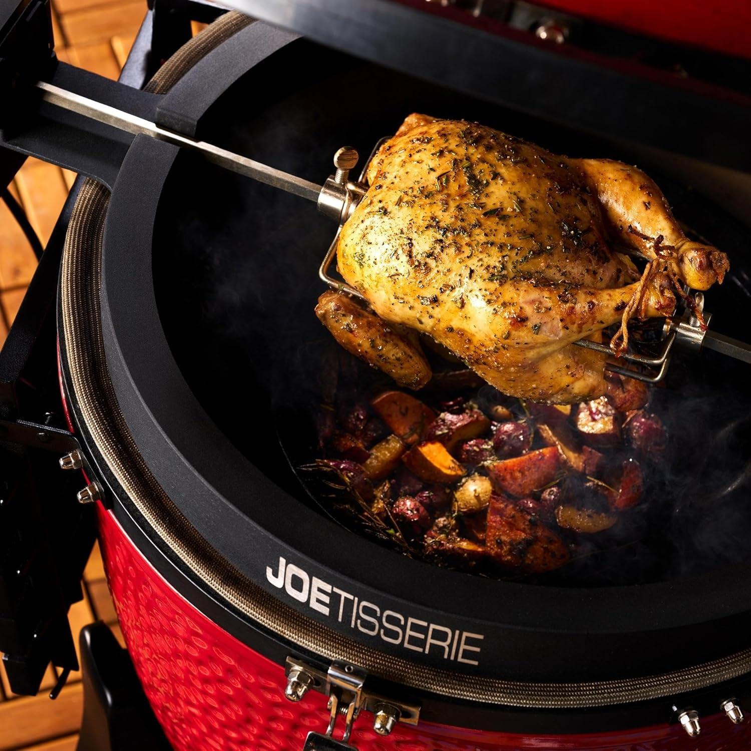 Kamado Joe KJ-TISSERIENA JoeTisserie Rotisserie Grill Accessory for Classic Joe Grills,Black Classic Joe JoeTisserie