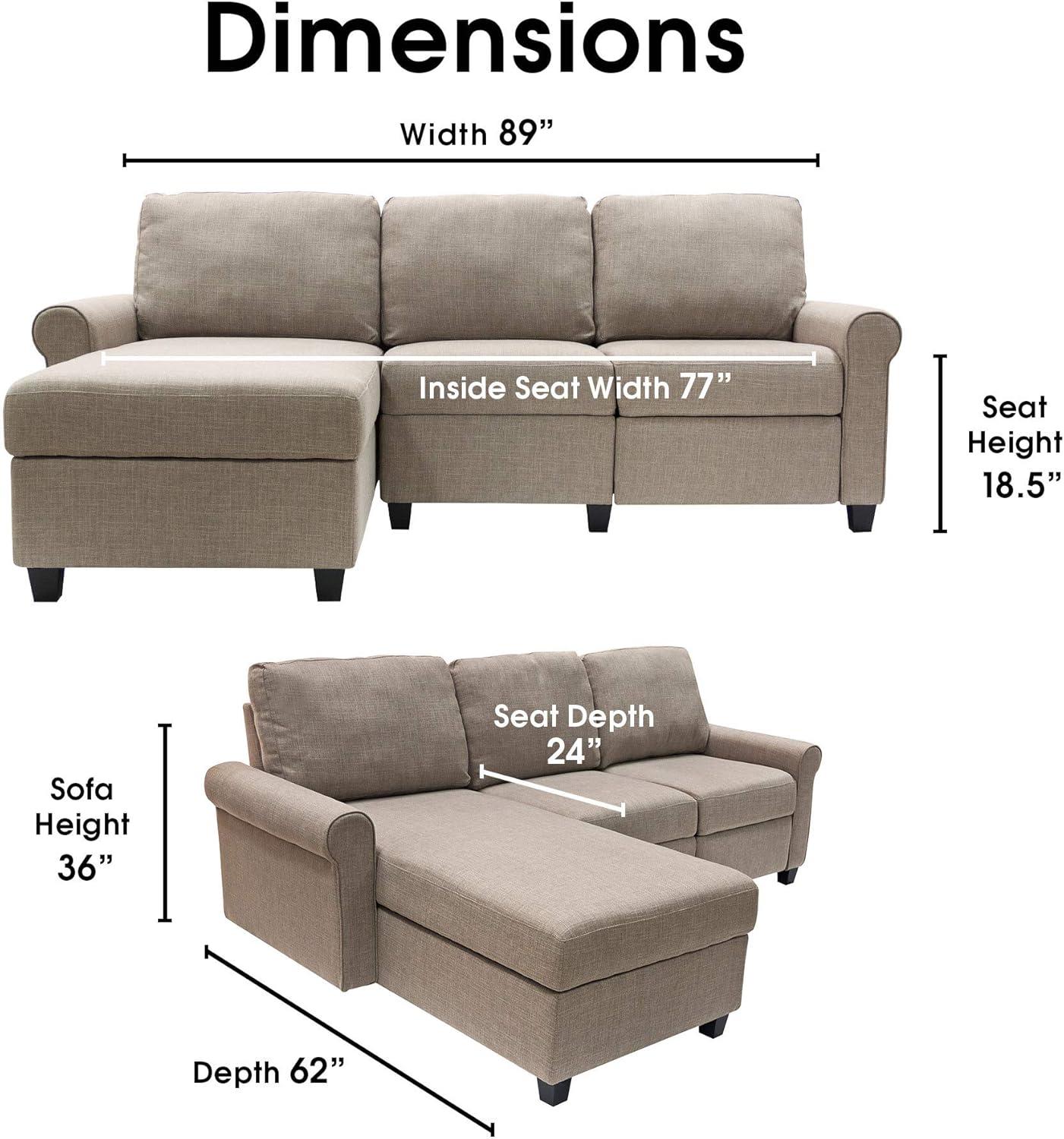 Serta Copenhagen Reclining Sectional Sofa with Storage Chaise